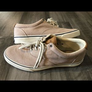 Sperry Top Sider Mens Lace Up Canvas Boat Shoes